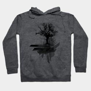 Tree with Halftone grungy Hoodie